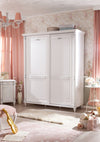 Cilek Armadio per bambini e ragazzi in paglia con 2 ante scorrevoli, bianco romantico, l171xl65xh210 cm