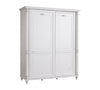 Cilek Armadio per bambini e ragazzi in paglia con 2 ante scorrevoli, bianco romantico, l171xl65xh210 cm