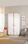 Cilek Armadio per bebè con 2 ante e 2 cassetti, per bebè Natura Baby Bianco / Natura, l103xL56xH195 cm