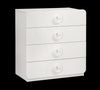 Baby Cotton White, cassettiera a 4 cassetti per neonati, l77xl41xh80 cm