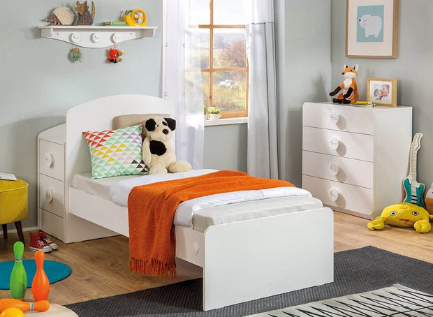 Baby Cotton White, cassettiera a 4 cassetti per neonati, l77xl41xh80 cm (4)