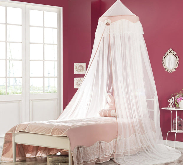 Baldacchino Dream Bianco / Salmone, Ø60xH300 cm