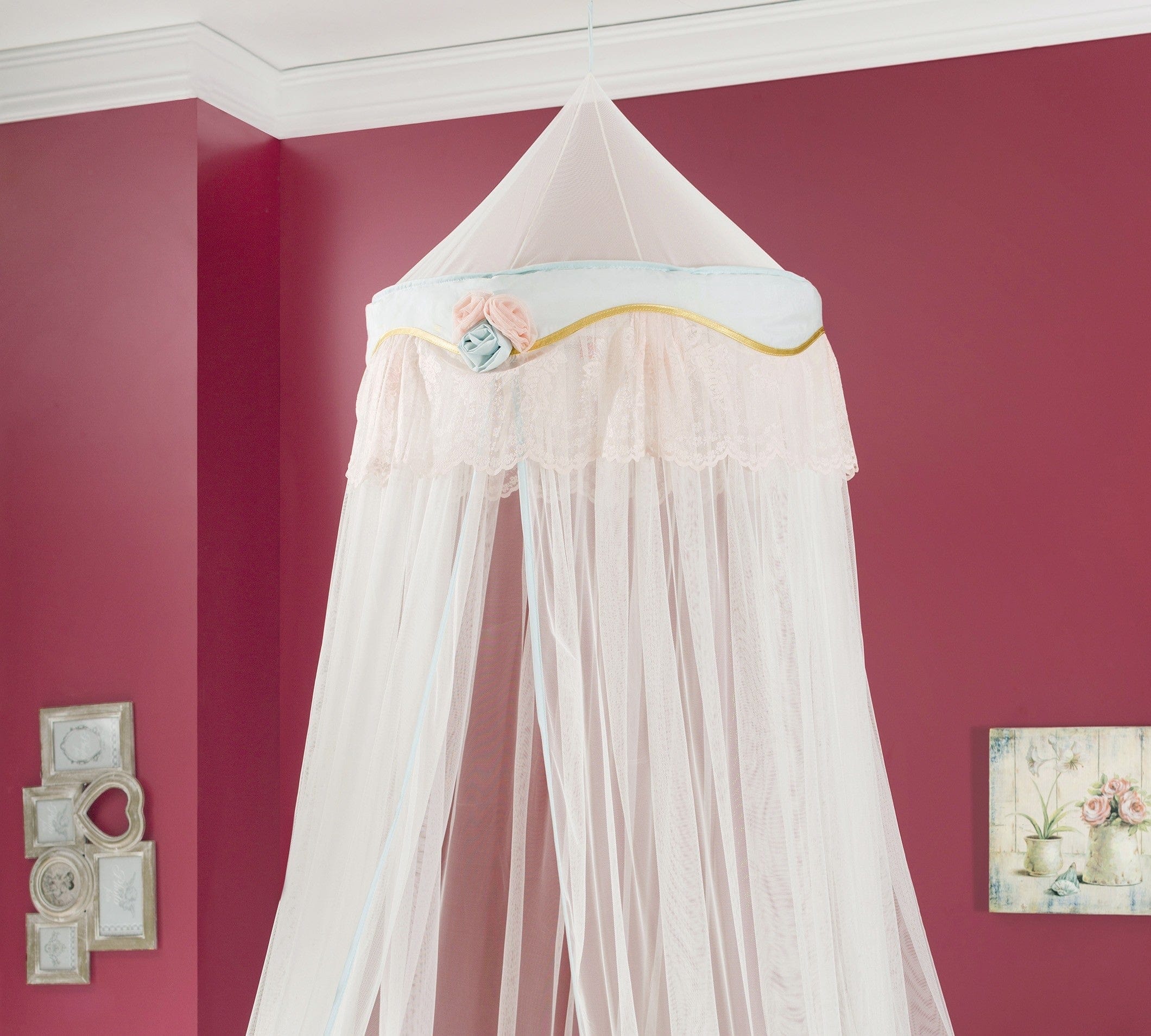 Cilek Baldacchino Paradise Bianco / Turchese chiaro, Ø60xH300 cm