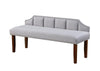 Maesta Banca tapitata cu stofa, cu picioare din lemn Windsor II Light Grey / Oak, l131,5xA48xH62 cm