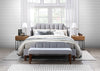 Maesta Banca tapitata cu stofa, cu picioare din lemn Windsor II Light Grey / Oak, l131,5xA48xH62 cm
