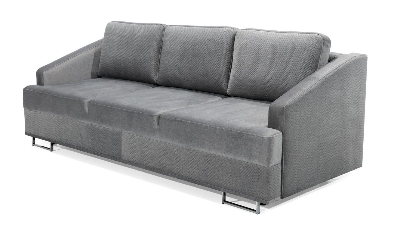 Stagra Canapea Bucs Extensibila cu Arcuri Ondulate si Spuma Poliuretanica, 3 Locuri, Suprafata de Dormit 202x140 cm, Perne Incluse, l225xA100xH90 cm