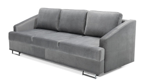 Stagra Canapea Bucs Extensibila cu Arcuri Ondulate si Spuma Poliuretanica, 3 Locuri, Suprafata de Dormit 202x140 cm, Perne Incluse, l225xA100xH90 cm