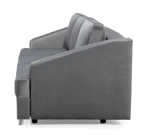Stagra Canapea Bucs Extensibila cu Arcuri Ondulate si Spuma Poliuretanica, 3 Locuri, Suprafata de Dormit 202x140 cm, Perne Incluse, l225xA100xH90 cm