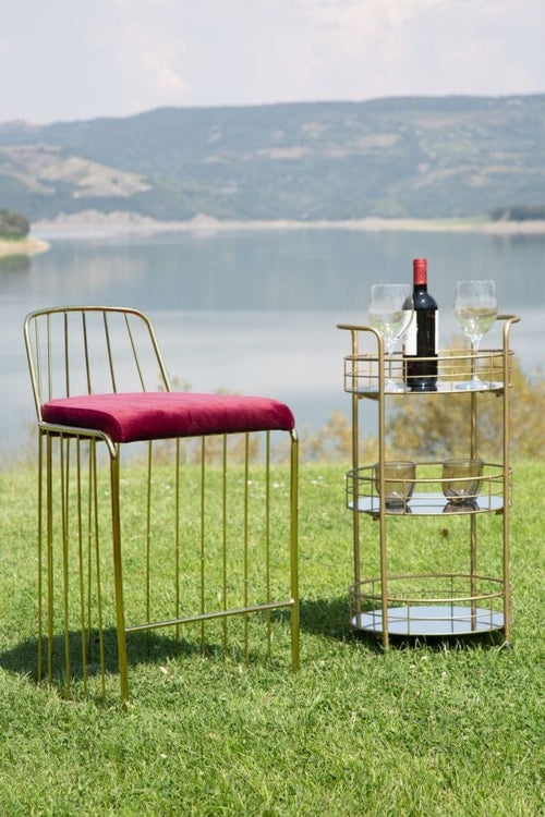 Mauro Ferretti Carrello Glam Rotondo cm Ø 38x77,5