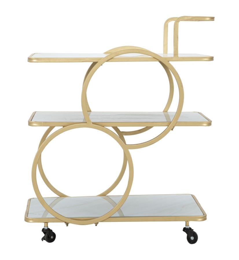 Mauro Ferretti Carrello Marble Glass cm 64x46x79