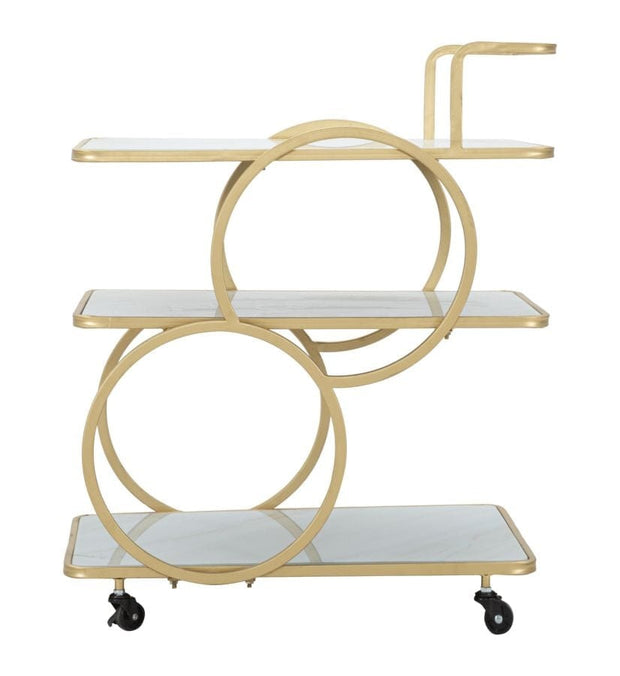 Mauro Ferretti Carrello Marble Glass cm 64x46x79