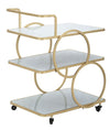 Mauro Ferretti Carrello Marble Glass cm 64x46x79