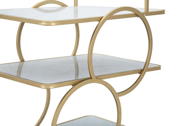 Mauro Ferretti Carrello Marble Glass cm 64x46x79