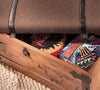 Cilek Cassapanca in paglia e metallo, rivestita in tessuto, per bambini, Pirate Brown, l92xL50xH46 cm