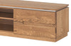 Szynaka Cassapanca TV in legno e impiallacciatura a 2 ante Montenegro 25 Rovere Medio Rustico, l163xL42xH38 cm