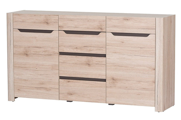 Szynaka Cassettiera, 4 cassetti e 2 ante Desjo 10 Rovere San Remo, l170xL42xH93 cm