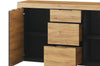 Cassettiera a 3 cassetti e 2 ante Kama 45 Rovere / Nero, L151xL40xH86 cm (4)