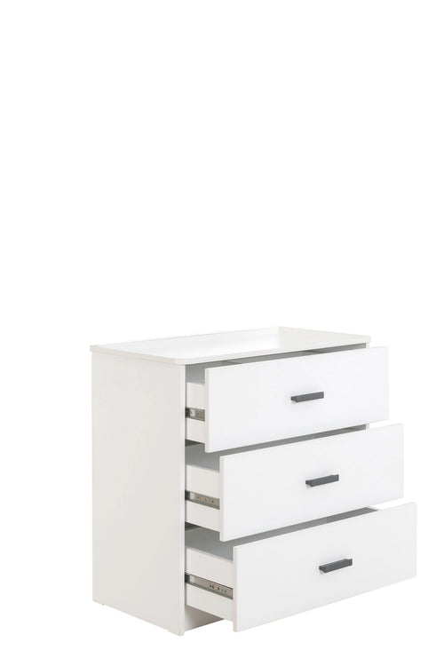 Cilek Cassettiera giovanile con 3 cassetti Bianco, l75xL41xH75 cm