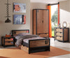 Vipack Cassettiera in legno di pino e MDF con 3 cassetti, per bambini Alex Natural / Black, l86xL42xH83 cm