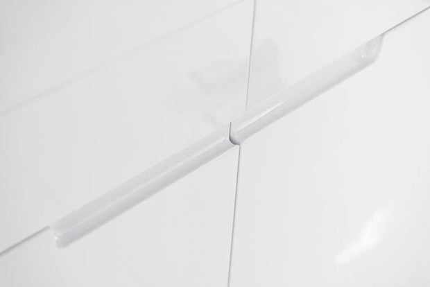 Cassettiera in MDF, con 4 cassetti e 2 ante Gabrielle 8 Bianco, l165xL40xH80 cm (7)