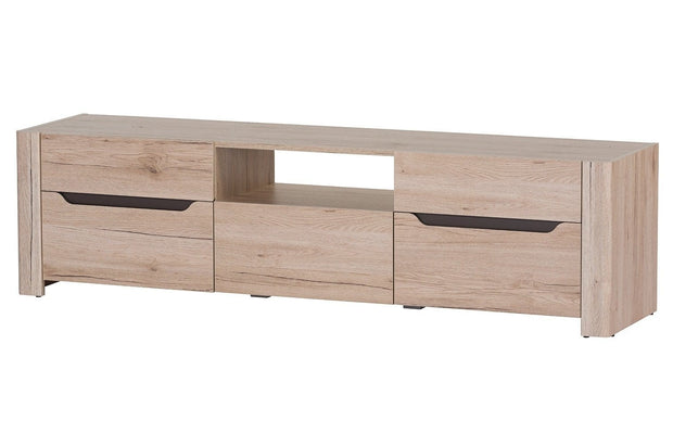 Szynaka Cassettiera TV in legno chiaro con 1 cassetto e 2 ante Desjo 20 Large Oak San Remo, l170xL42xH46 cm