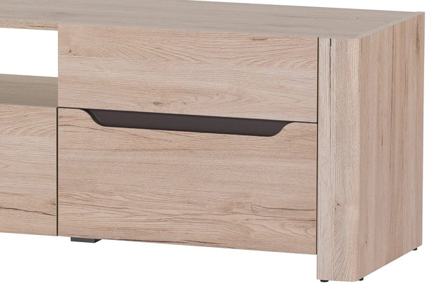 Szynaka Cassettiera TV in legno chiaro con 1 cassetto e 2 ante Desjo 20 Large Oak San Remo, l170xL42xH46 cm