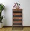 Mauro Ferretti Cassettiera Yellowstone cm 45x40x100 (Legno Di Acacia Nilotica)