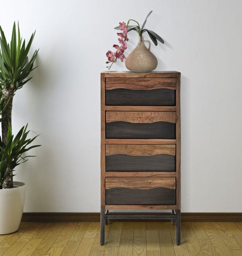 Mauro Ferretti Cassettiera Yellowstone cm 45x40x100 (Legno Di Acacia Nilotica)