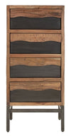 Mauro Ferretti Cassettiera Yellowstone cm 45x40x100 (Legno Di Acacia Nilotica)
