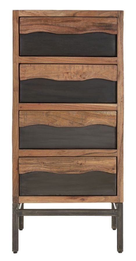 Mauro Ferretti Cassettiera Yellowstone cm 45x40x100 (Legno Di Acacia Nilotica)