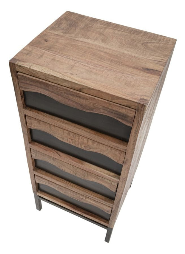 Mauro Ferretti Cassettiera Yellowstone cm 45x40x100 (Legno Di Acacia Nilotica)