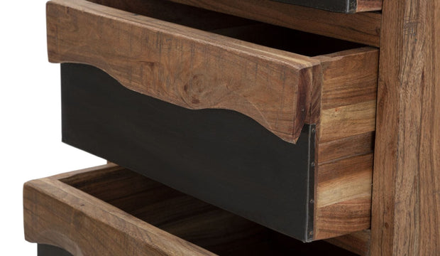 Mauro Ferretti Cassettiera Yellowstone cm 45x40x100 (Legno Di Acacia Nilotica)