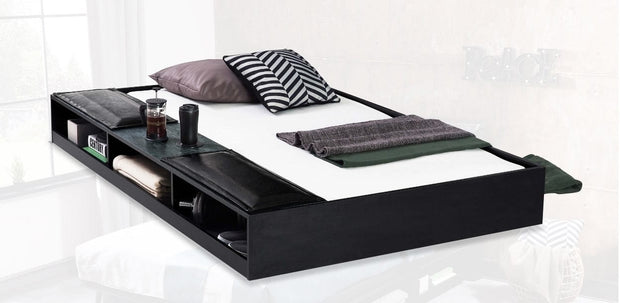 Cilek Cassetto Letto per ragazzi in paglia, metallo scuro nero/grafite, l194xl121xh26 cm