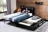 Cilek Cassetto Letto per ragazzi in paglia, metallo scuro nero/grafite, l194xl121xh26 cm