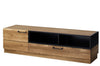 Szynaka Cassettone TV in legno e impiallacciato con 1 cassetto e 1 anta Large Mosaic 25 Rovere / Nero, l170xL42xH46 cm