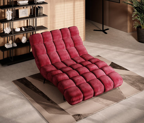 Wersal Chaise longue Delphinium 120 Bordeaux