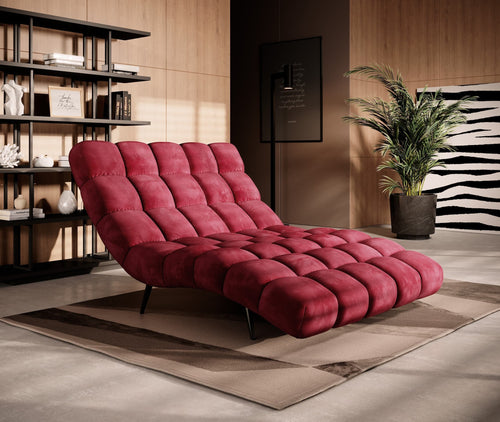 Wersal Chaise longue Delphinium 120 Bordeaux