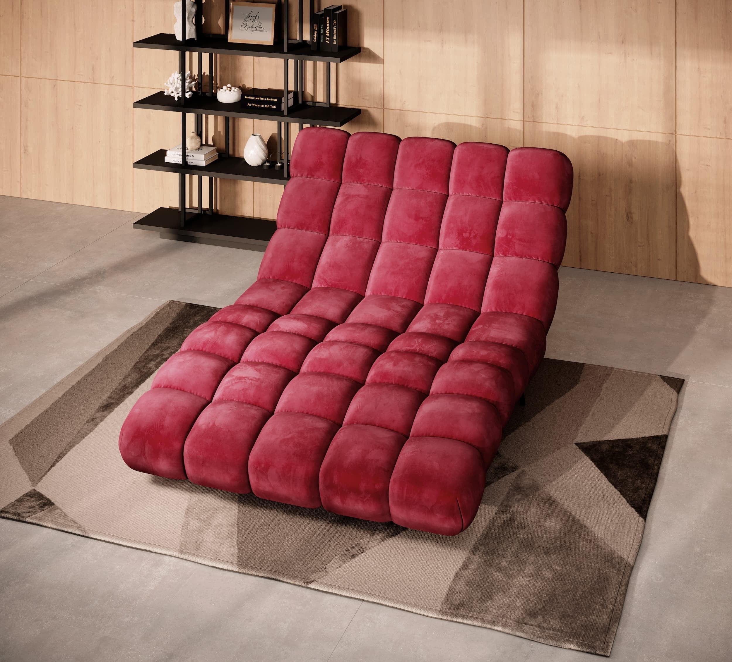 Wersal Chaise longue Delphinium 120 Bordeaux