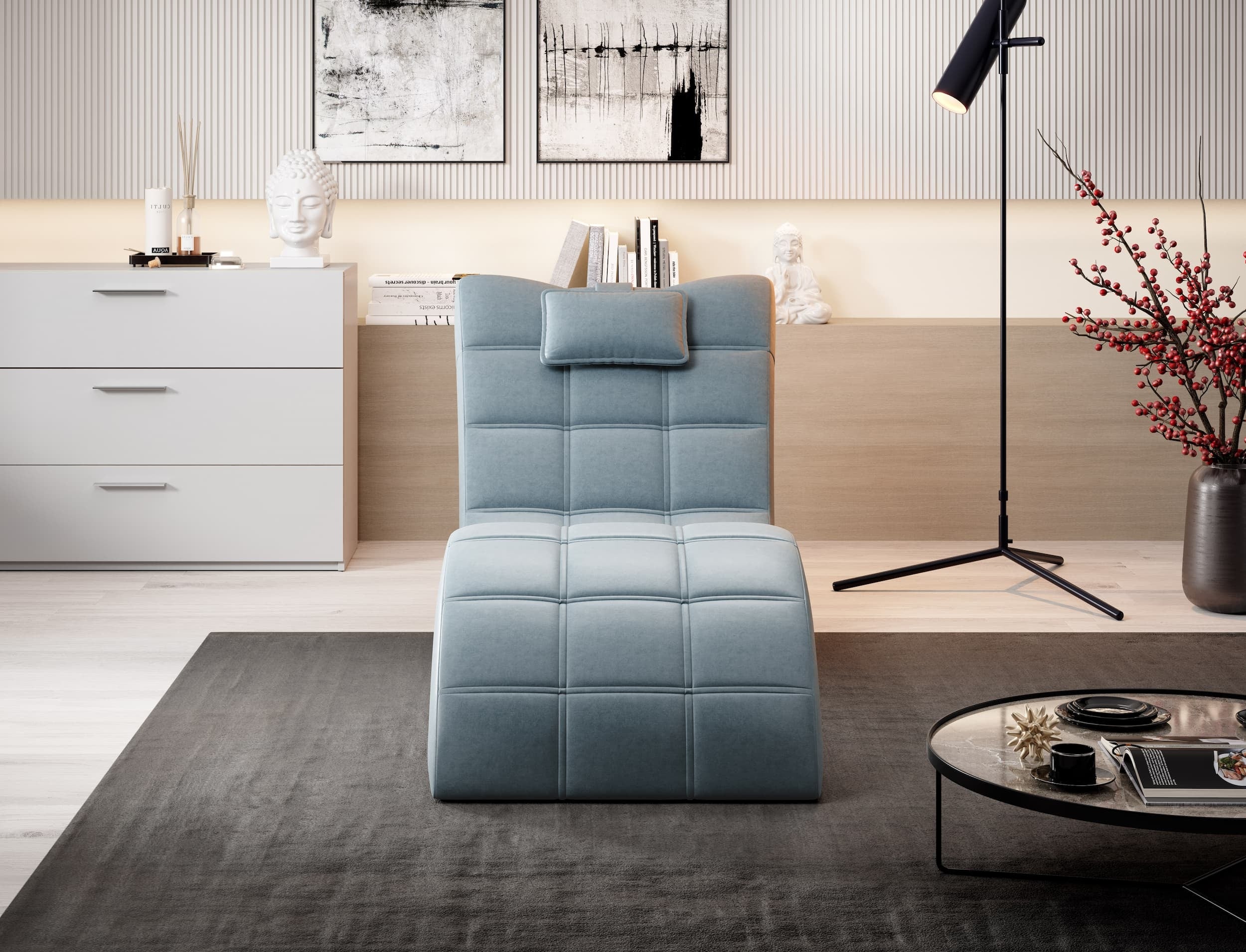 Wersal Chaise longue Lodon New Blu