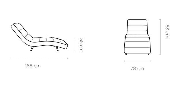 Wersal Chaise longue Mintos Avorio