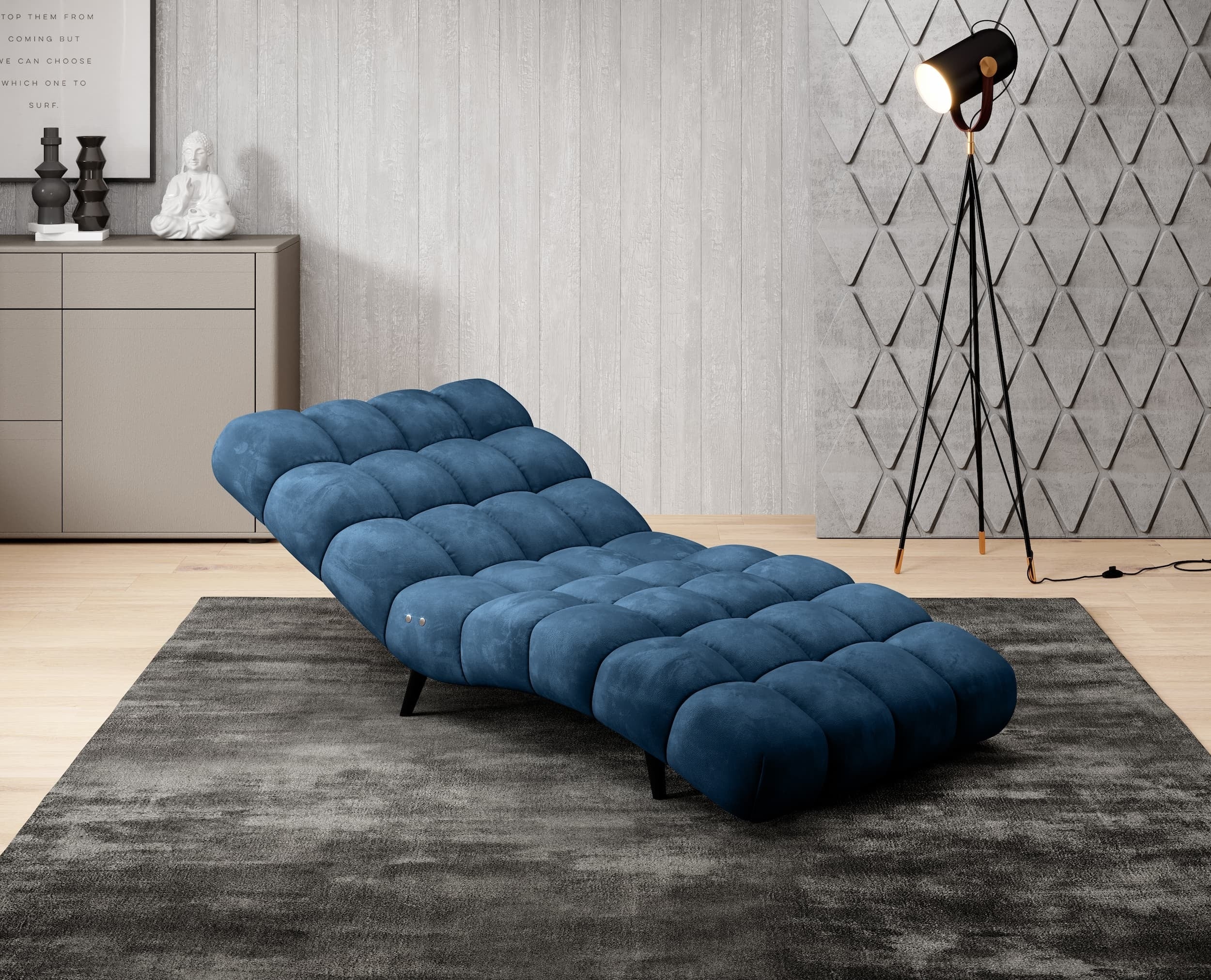 Wersal Chaise longue reclinabile Gatiola 80 Blu