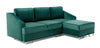 Stagra Coltar Bucs Extensibil cu Arcuri Ondulate si Spuma Poliuretanica, Sezlong pe Dreapta, Suprafata de Dormit 202x140 cm, cu Lada de Depozitare, Perne Incluse, l225xA160xH75 cm