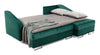 Stagra Coltar Bucs Extensibil cu Arcuri Ondulate si Spuma Poliuretanica, Sezlong pe Dreapta, Suprafata de Dormit 202x140 cm, cu Lada de Depozitare, Perne Incluse, l225xA160xH75 cm