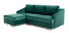 Stagra Coltar Bucs Extensibil cu Arcuri Ondulate si Spuma Poliuretanica, Sezlong pe Stanga, Suprafata de Dormit 202x140 cm, cu Lada de Depozitare, Perne Incluse, l225xA160xH75 cm