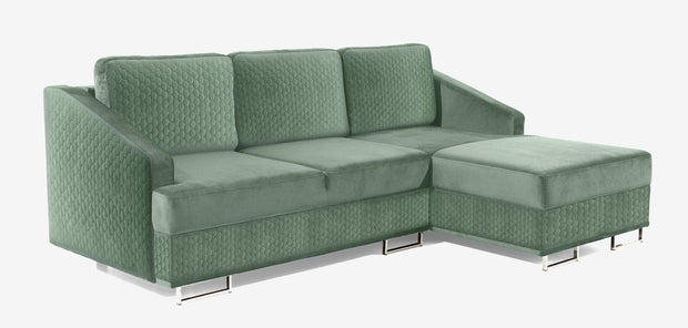 Stagra Coltar Bucs Riviera 34/Riviera Honey 34 Extensibil cu Arcuri Ondulate si Spuma Poliuretanica, Sezlong pe Dreapta, Suprafata de Dormit 200x140 cm, tapitat cu Stofa Water Repellent/Eco Friendly, cu Lada de Depozitare, Perne Incluse, l225xA160xH75 cm