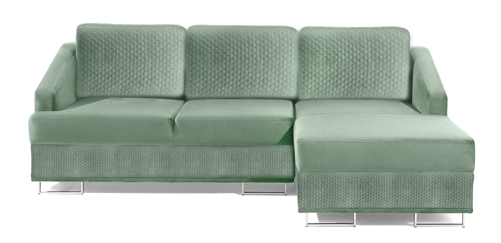 Stagra Coltar Bucs Riviera 34/Riviera Honey 34 Extensibil cu Arcuri Ondulate si Spuma Poliuretanica, Sezlong pe Dreapta, Suprafata de Dormit 200x140 cm, tapitat cu Stofa Water Repellent/Eco Friendly, cu Lada de Depozitare, Perne Incluse, l225xA160xH75 cm