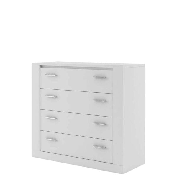 Lenart Comò con 4 cassetti Idea 10 Opaco Bianco