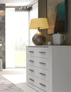 Lenart Comò con 4 cassetti Idea 10 Opaco Bianco