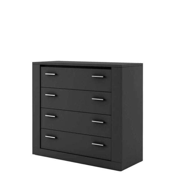 Lenart Comò con 4 cassetti Idea 10 Opaco Nero