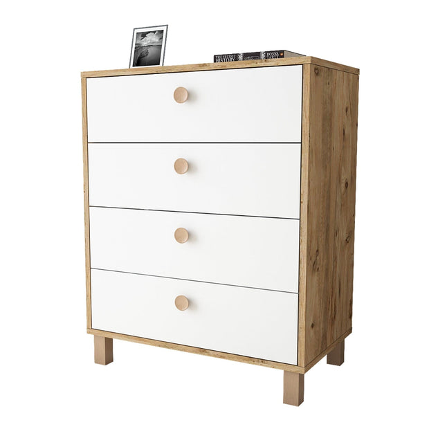 Asir Comò con 4 cassetti Vilamo VL80-217 Bianco